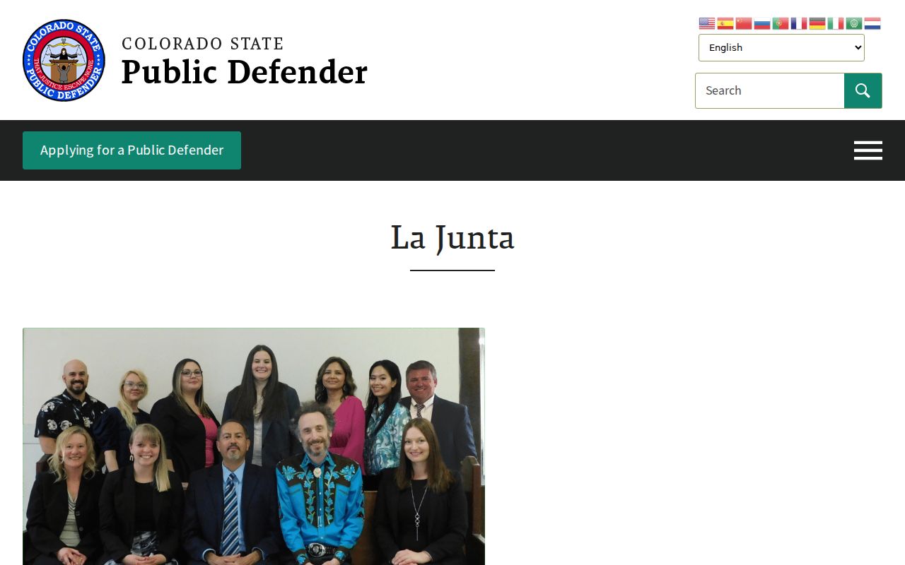 Prowers County criminal court records Colorado State Public Defender La Junta office