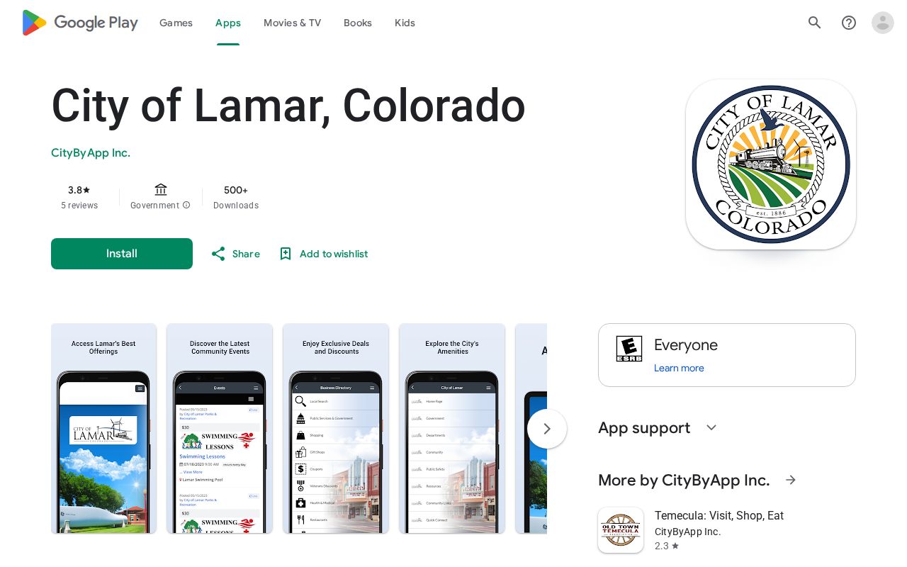 Prowers County warrant records City of Lamar app Google Play page